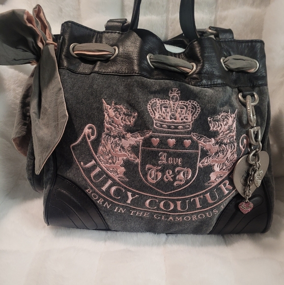 Vintage Juicy Couture "Love G & P" Scottie Dogs Daydreamer with Matching Wallet - Picture 1 of 17